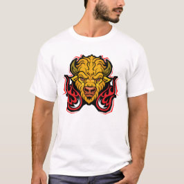 Bizon die door Vuur Loopt T-shirt