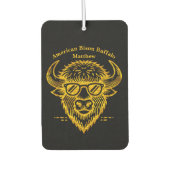 Bizon draagt een zonnebril met een coole uitdrukki luchtverfrisser (Voorkant)