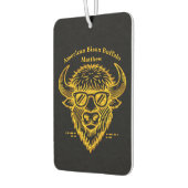 Bizon draagt een zonnebril met een coole uitdrukki luchtverfrisser (Links)