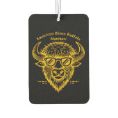 Bizon draagt een zonnebril met een coole uitdrukki luchtverfrisser (Achterkant)