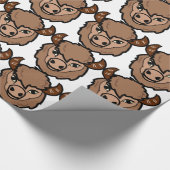 bizon face art cadeaupapier (Hoek)