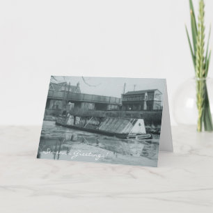 Bizon FMC in de winter Feestdagen Kaart