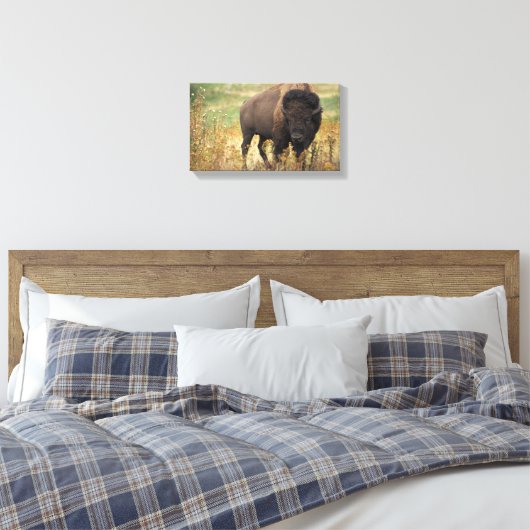 Bizon foto canvas afdruk (Insitu (Slaapkamer))