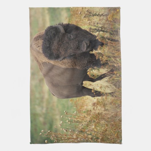 Bizon foto theedoek (Verticaal)