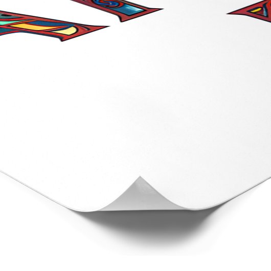 Bizon getooid in veren poster (Hoek)