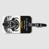 Bizon grazen op open prairie bagagelabel (Voorkant (horizontaal))