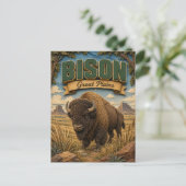 Bizon Great Plains POPCUT Briefkaart (Staand voorkant)