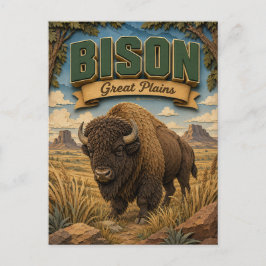 Bizon Great Plains POPCUT Briefkaart