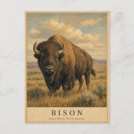 Bizon Great Plains VINTAGE Briefkaart