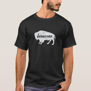 Bizon HERBIVOOR Vegan Vegetarisch Eet Groente Insp T-shirt