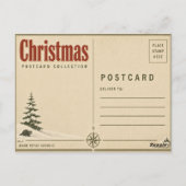 Bizon IJzig Pad Dier Kerstmis Briefkaart (Achterkant)