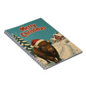 Bizon IJzig Pad Dier Kerstmis Notitieboek (Rechterzijde)