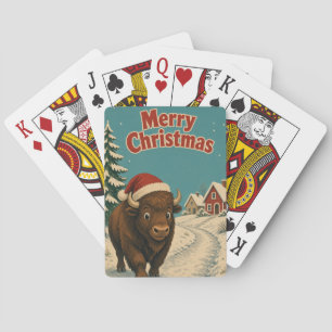 Bizon IJzig Pad Dier Kerstmis Pokerkaarten