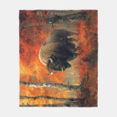 Bizon in de herfstkunst van Bossen Fleece Deken (Voorkant)