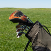 Bizon in de herfstkunst van Bossen Golfheadcover (Insitu)