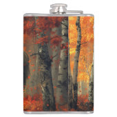 Bizon in de herfstkunst van Bossen Heupfles (Achterkant)