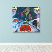 Bizon in de winter Franz Marc | Canvas Afdruk (Insitu (Houten vloer))