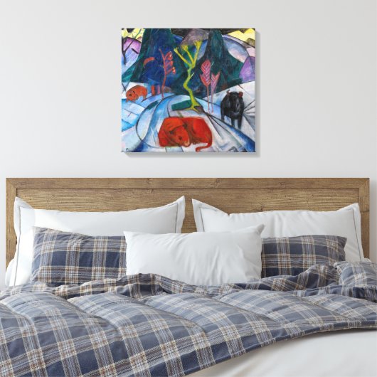 Bizon in de winter Franz Marc | Canvas Afdruk (Insitu (Slaapkamer))