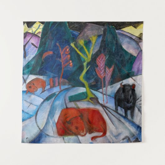 Bizon in de winter Franz Marc | Wandkleed (Voorkant)