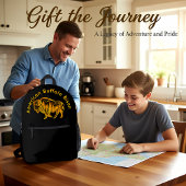 Bizon in een bos illustratie bedrukte rugzak