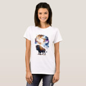 Bizon in kosmische vlakten t-shirt (Voorkant volledig)