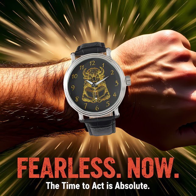 Bizon leest een boek met een nieuwsgierige uitdruk horloge (Creator heeft geüpload)