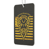 Bizon met Amerikaanse vlag achtergrond Luchtverfrisser (Links)