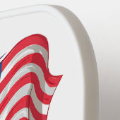 Bizon met Amerikaanse vlag in gras Pickleball Paddle (Links Detail)