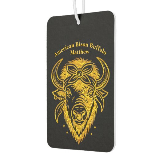 Bizon met bandana in grafische stijl luchtverfrisser (Links)