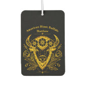 Bizon met bloemkroon in ingewikkeld ontwerp luchtverfrisser (Voorkant)