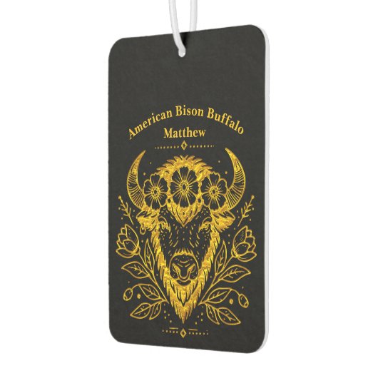 Bizon met bloemkroon in ingewikkeld ontwerp luchtverfrisser (Links)