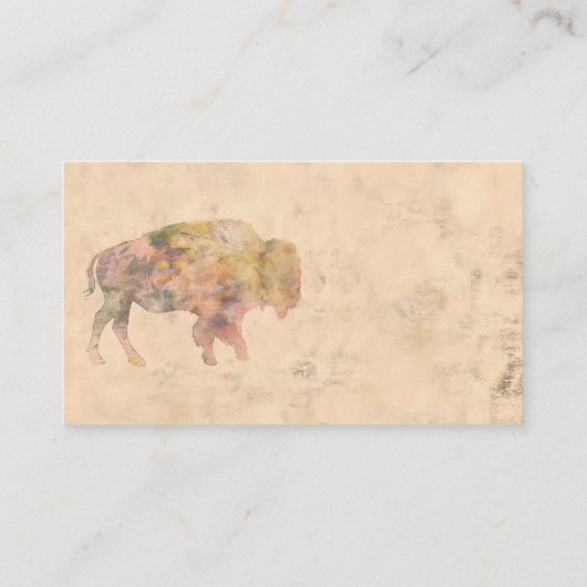  bizon ontwerp dubbelzijdig visitekaartje (Achterkant)