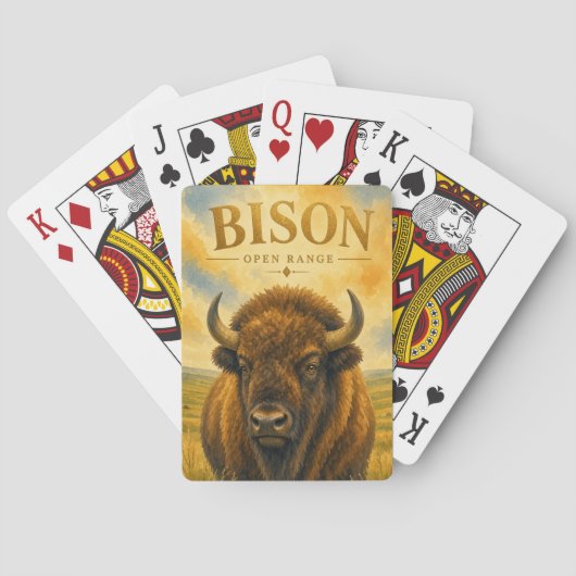 Bizon Open Range Wildlife Pokerkaarten (Achterkant)