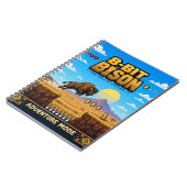 Bizon, Retro 8-Bit Pixelkunst Notitieboek (Linkerzijde)