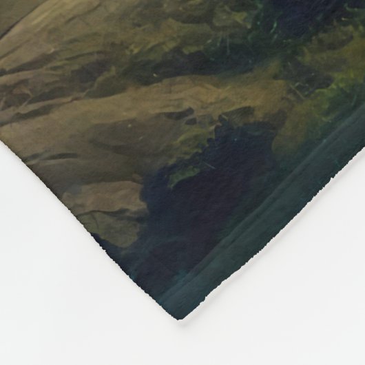 Bizon schilderij fleece deken (Hoek)