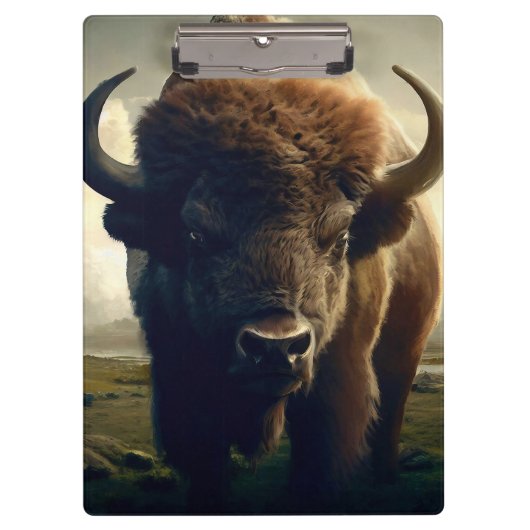 Bizon schilderij klembord (Voorkant)