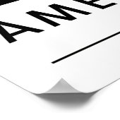 Bizon Silhouet bij zonsondergang Poster (Hoek)