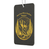 Bizon staat trots in een natuurlijk landschap luchtverfrisser (Links)