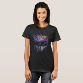 Bizon Stardust Soul Galaxy Kunst T-shirt (Voorkant volledig)