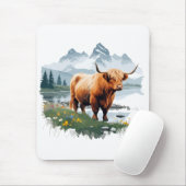 Bizon Vector Kunst Dier In De Majestueuze Natuur Muismat (Met muis)