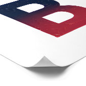 Bizon verpakt in sterren en strepen poster (Hoek)