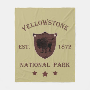 Bizon Yellowstone National Park Fleece Deken