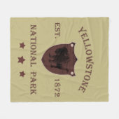 Bizon Yellowstone National Park Fleece Deken (Voorkant (Horizontaal))