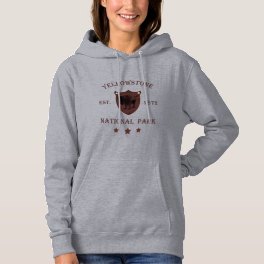 Bizon Yellowstone National Park Hoodie (Voorkant)