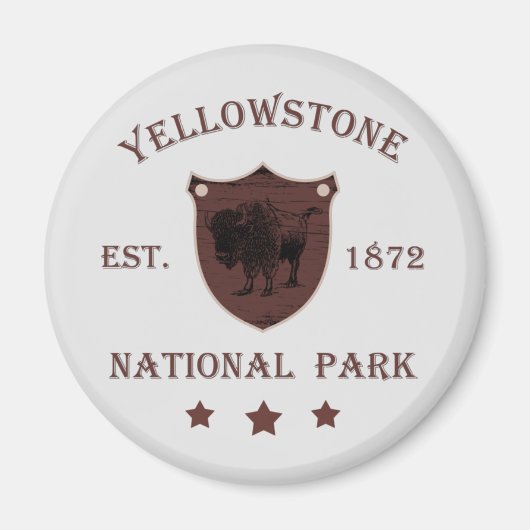 Bizon Yellowstone National Park Magneet (Voorkant)
