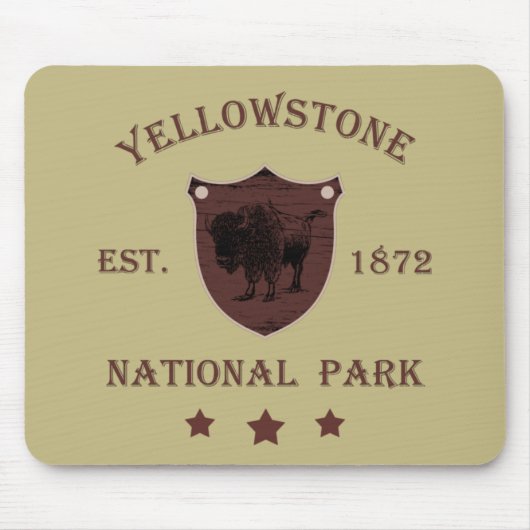 Bizon Yellowstone National Park Muismat (Voorkant)