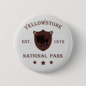 Bizon Yellowstone National Park Ronde Button 5,7 Cm (Voorkant)