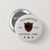 Bizon Yellowstone National Park Ronde Button 5,7 Cm (Voorkant /achterkant)
