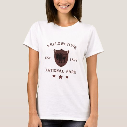 Bizon Yellowstone National Park T-shirt (Voorkant)