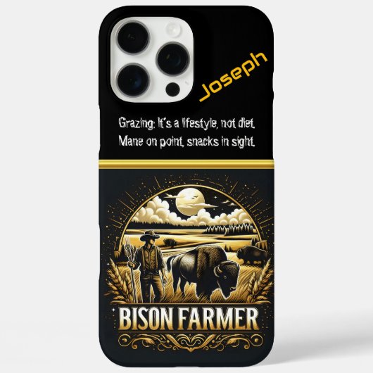 Bizonboer bij zonsondergang in Fields Case-Mate iPhone Case (Achterkant)